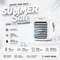 WHITE - TYLEX XM33 Portable Water Air Cooling Fan Multi-Function 3 Speed Mode