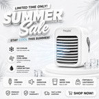 WHITE - TYLEX XM33 Portable Water Air Cooling Fan Multi-Function 3 Speed Mode